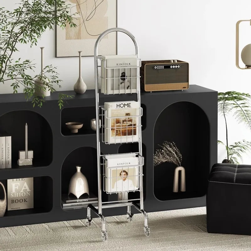 PaleoStyle Magazine Rack MultiLayer Carbon Steel Book &