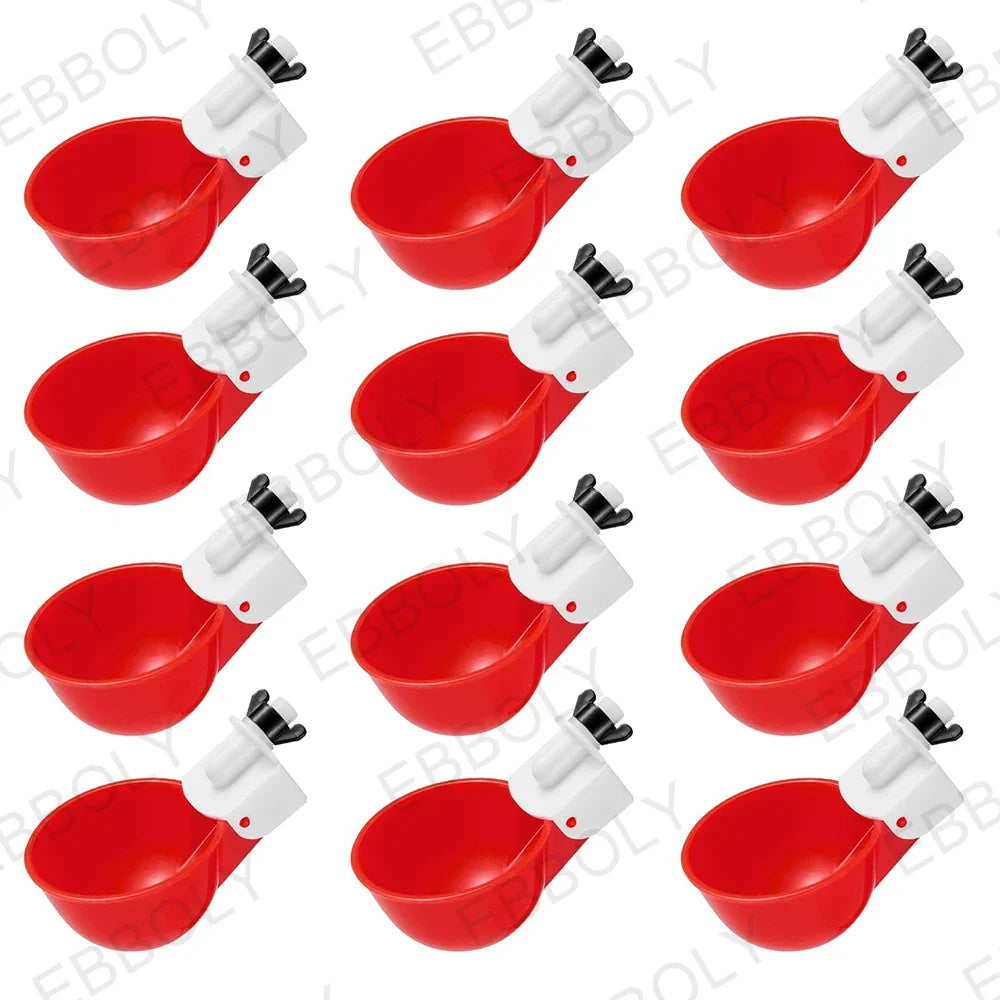 12/20/30PCS Automatic Chicken Water Feeder Drinking Cups Poultry
