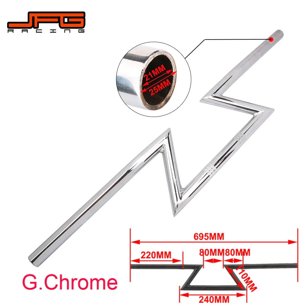 Motorcycle 22mm 7/8" Or 25mm 1" Handlebar Chrome Retro Drag Handle Z Bar For Harley Sportster 1200 883 Touring Chopper Bobber