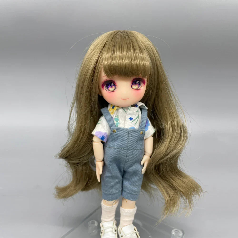 Ob11 Doll Wigs Soft Cute Braid Hair Bangs