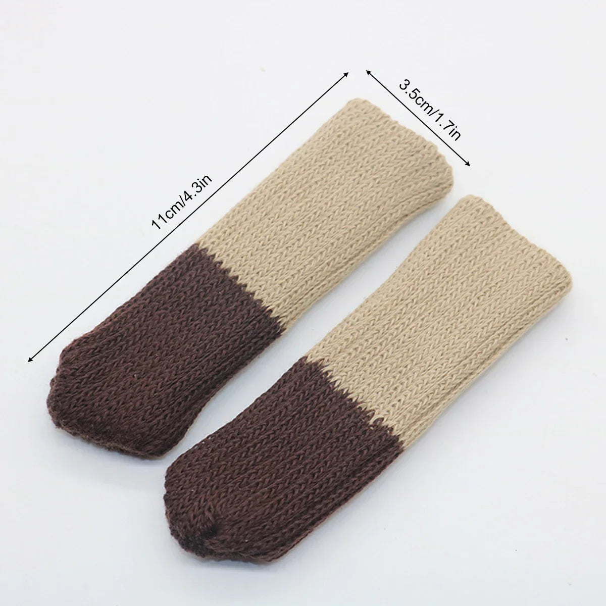 24Pcs Table Chair Foot Cover Knitted Socks Cat