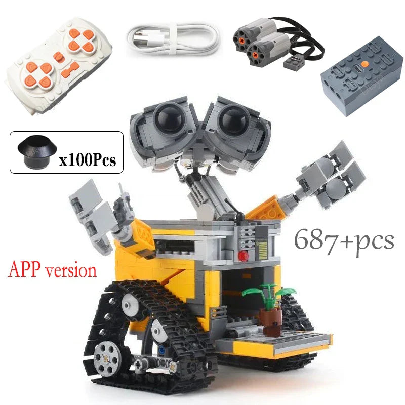 687PCS Robot Motorized High-tech APP RC Robot Motor