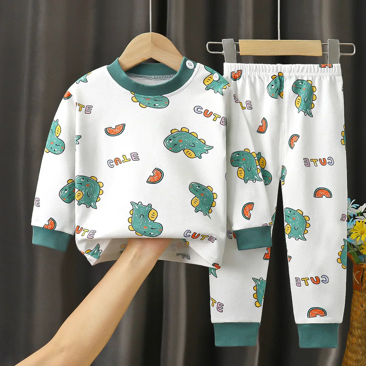 Child Underwear Set Cotton New Cartoon Pattern Autumn