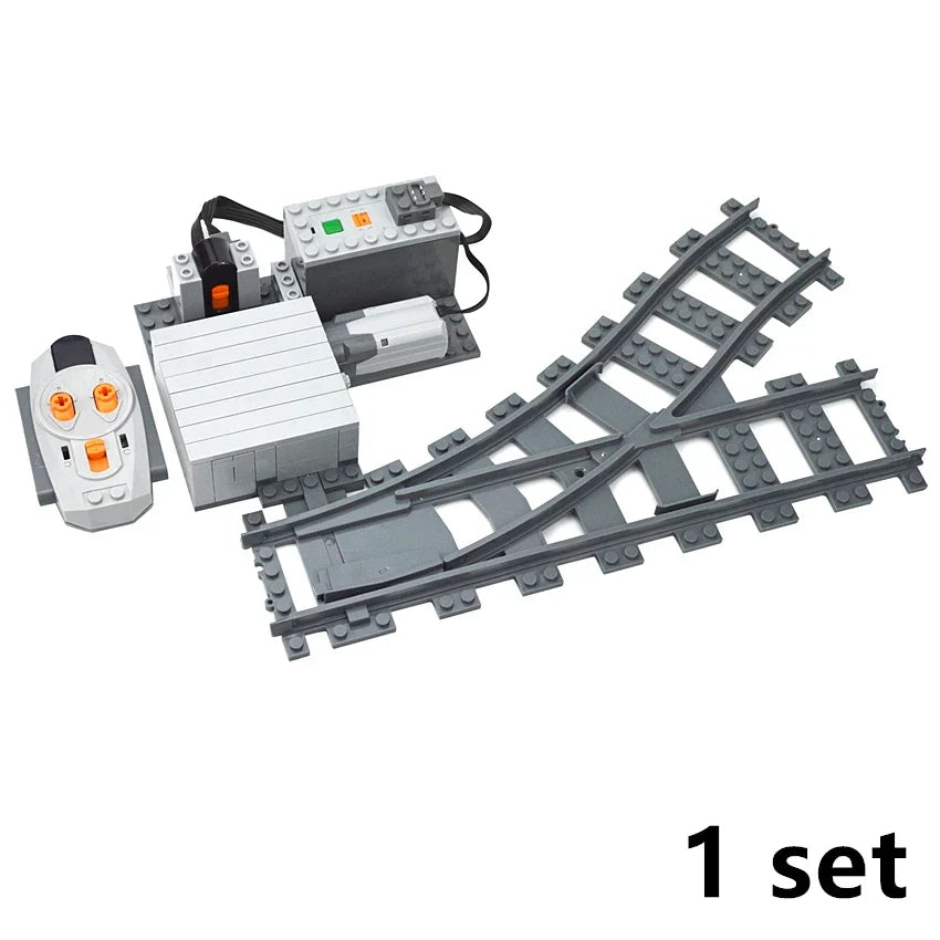 City Trains Track Rail Bricks Model straight curved