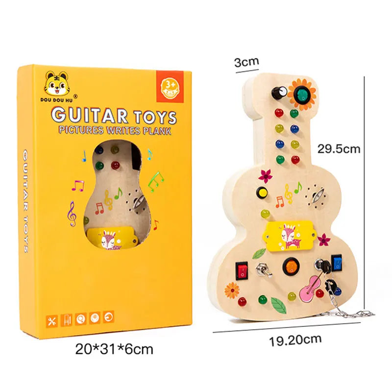 Children Busy Board Montessori Toys Wooden With Led