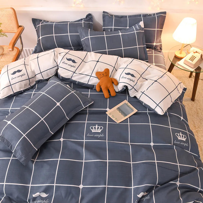 Cute Bedding Set Men Women Duvet Cover Bed