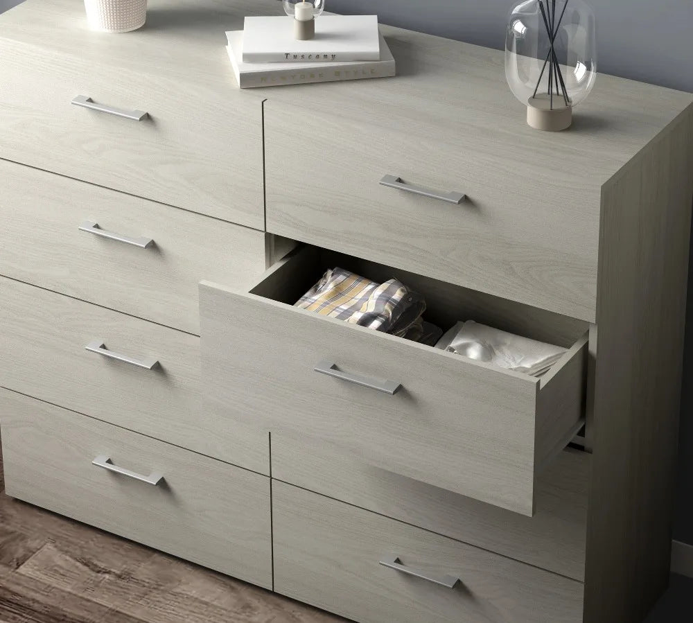 8-Drawer Dresser, Light Gray, dressers for bedroom ,Keep the drawers