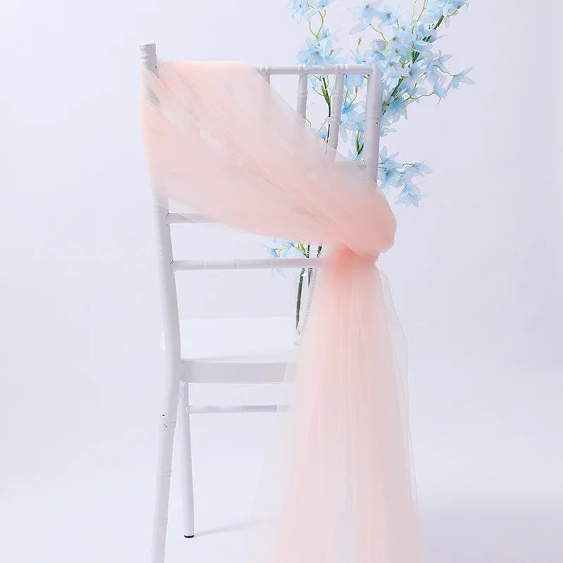20pc/lot Tulle Sheer Organza Sashes For Wedding Banquet