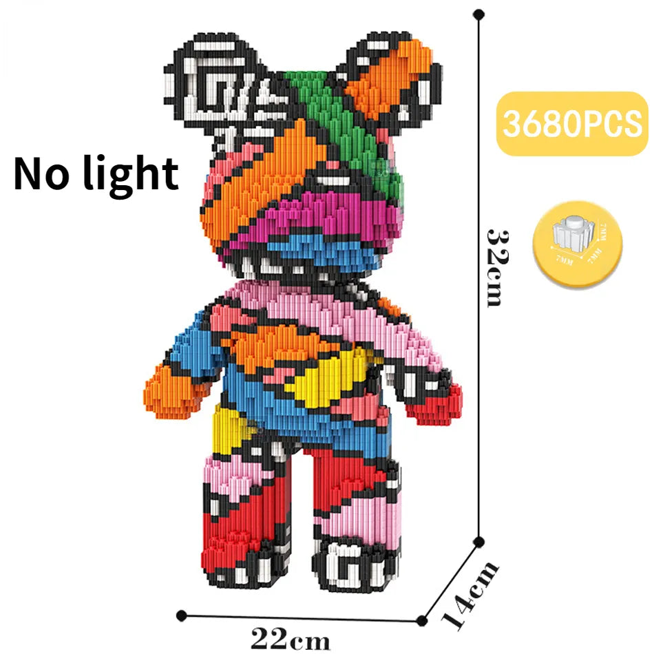 Cartoon Mini Love Violent Bear Bearbrick Colour Model