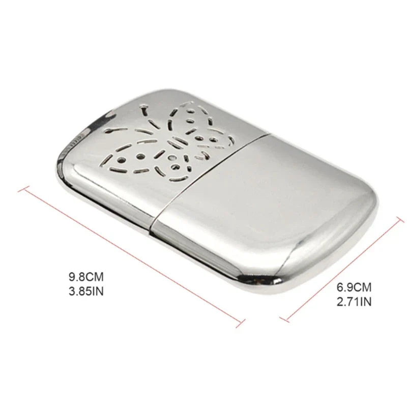 2pcs Zinc Alloy Pocket Hand Warmer Outdoor Small