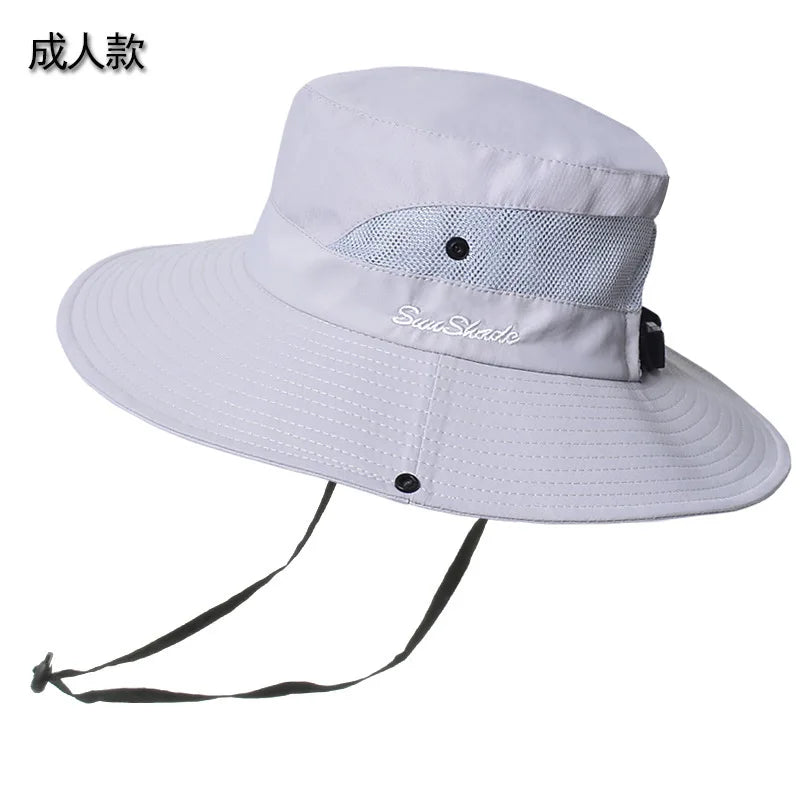 Parent-child Unisex Summer Foldable Sun Fisherman Hat Men