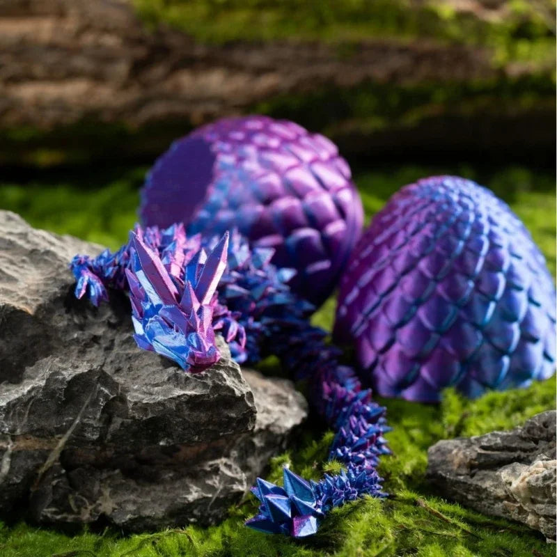 3D Printed Dragon Egg Dragon Gift Set Gemstone