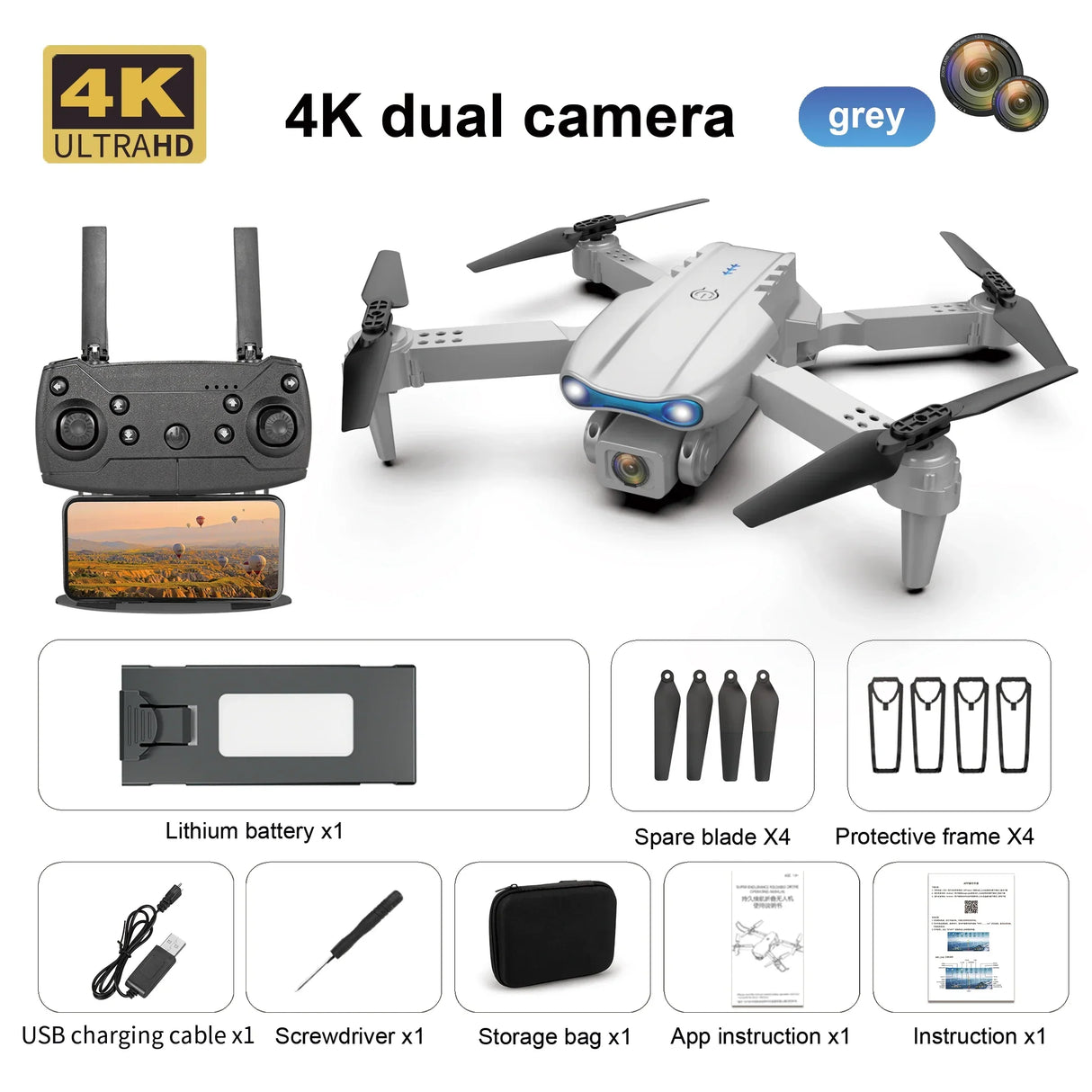 K3 E99 Pro Mini Drone HD Camera WIFI