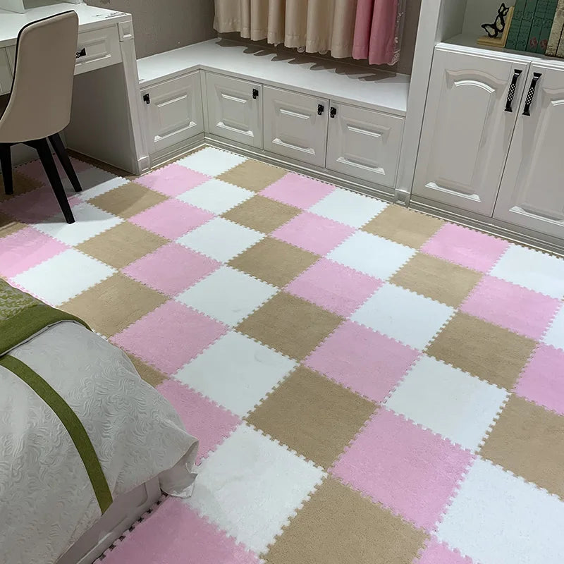 Soft Plush Baby Play Mat EVA Foam Children's