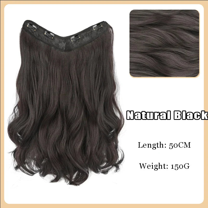 AS-Part Synthetic Clip In Hair Extension Long Thick