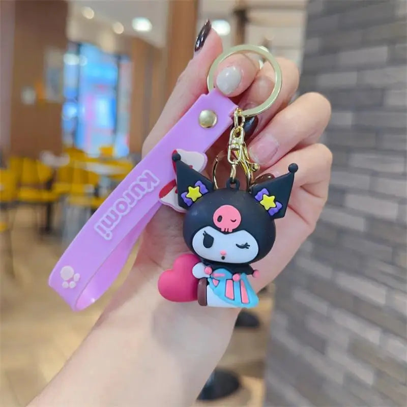 Wholesale Kawaii Sanrio Kuromi Keychain Pvc Doll Key