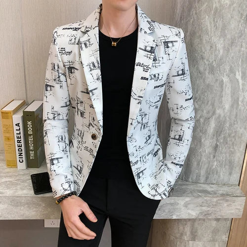 Men Blazer 2024 Spring Fashion High-quality Men Korean