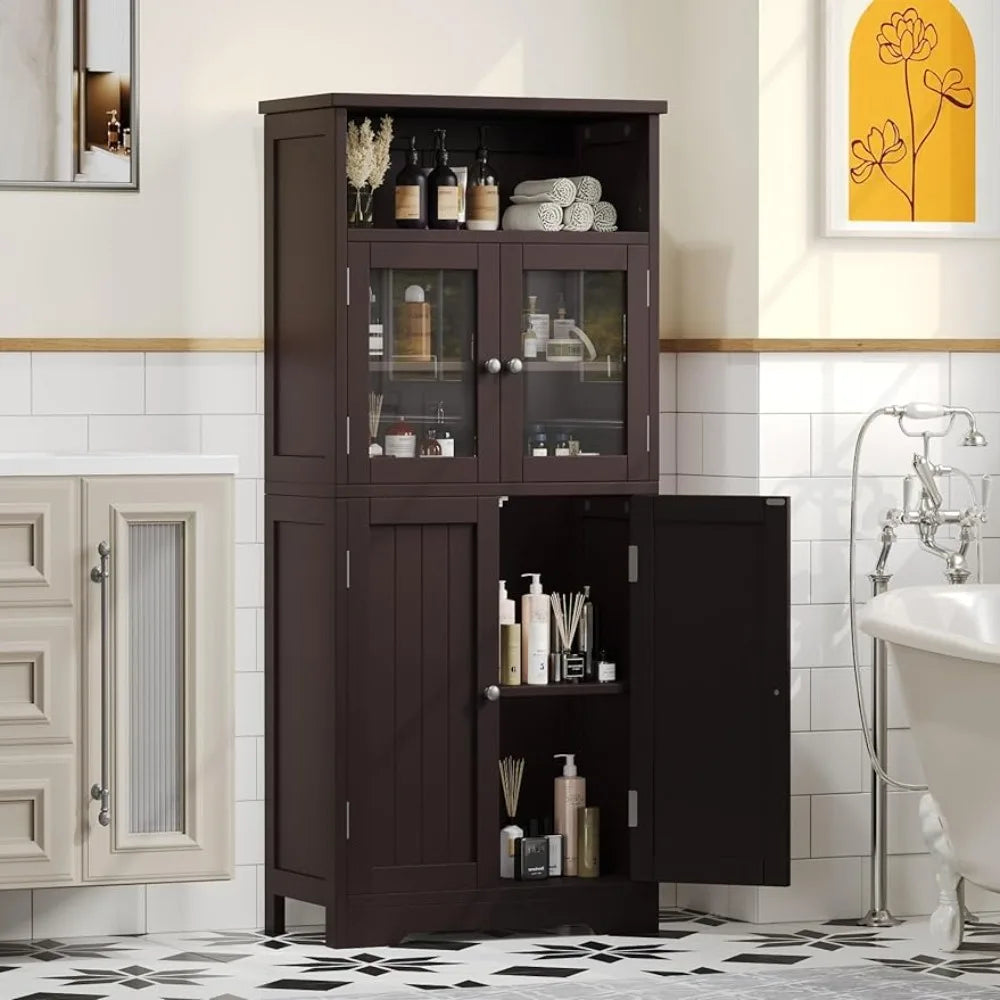 50.4''H Bathroom Storage Cabinet Kitchen Pantry Cabinet