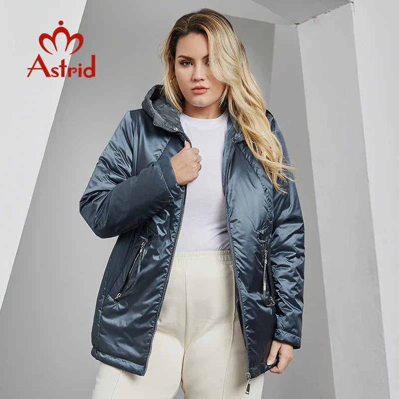 Astrid Autumn Winter Women's Jacket Long Thin Cotton