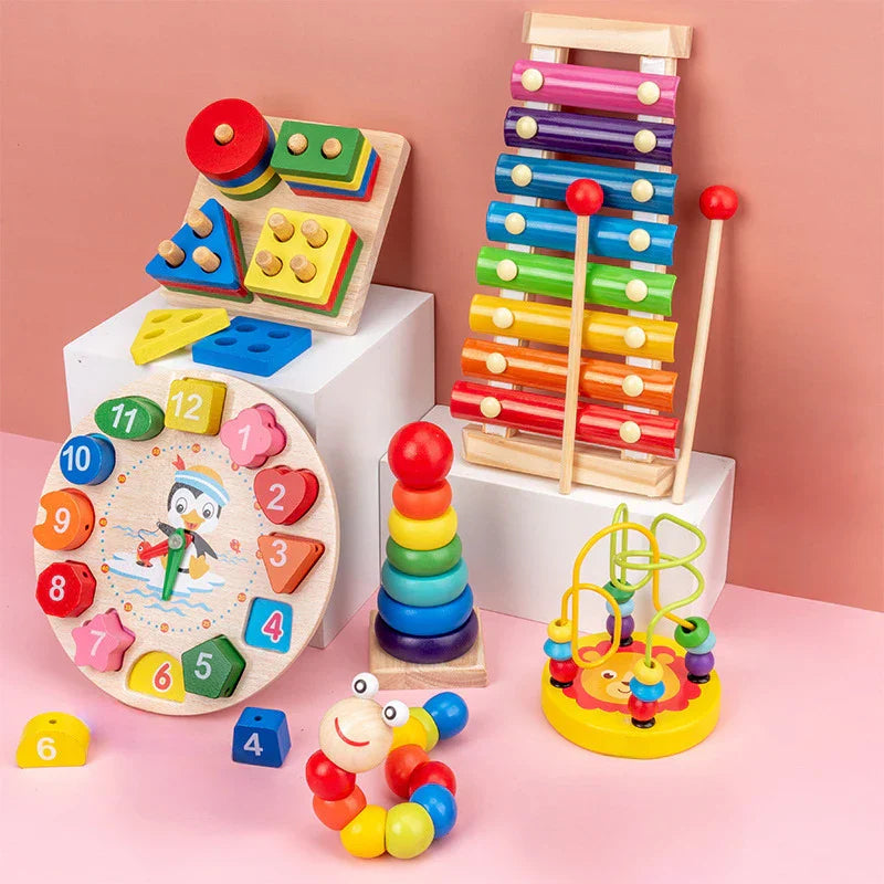 Montessori Wooden Toys Baby Educational Toy Childhood Learning