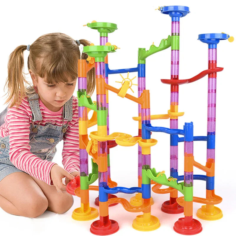 Marble Run Race Track Building Blocks Kids 3D