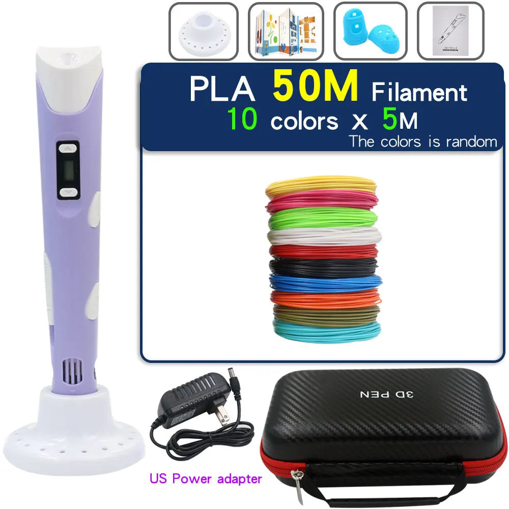 Creative 3D Printing Pen for Kids - LCD