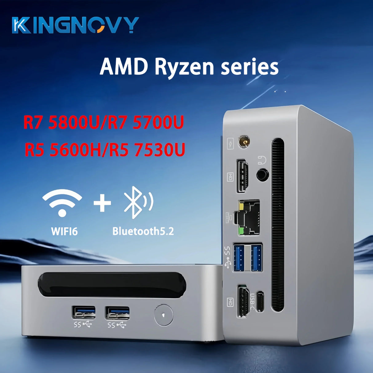 KingNovy Mini PC Gamer AMD Ryzen 9 5900HX