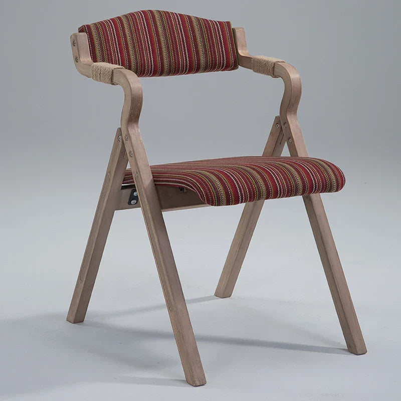 Wood Folding Dining Chair Vanity Salon Outdoor Camping
