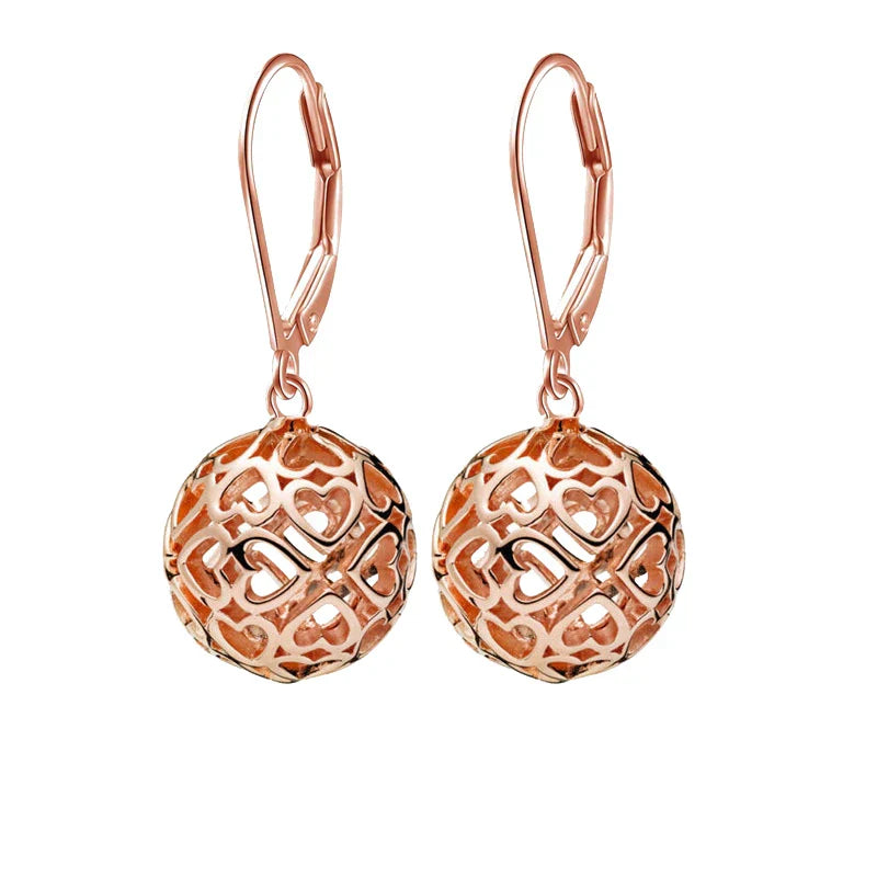 Rose Gold Hoop Earrings For Women 925 Silver