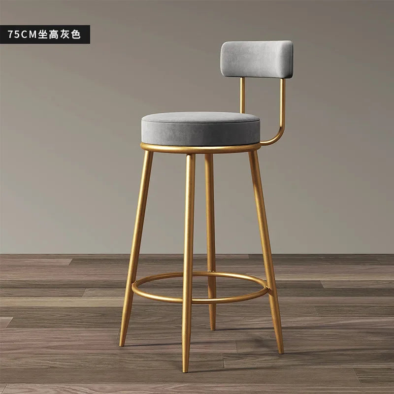 Bar Chair Simple Casual Home Cafe Stool Back