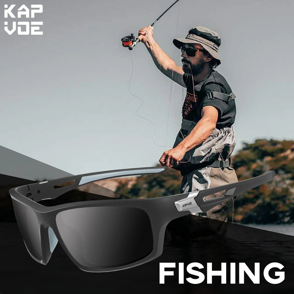 Kapvoe Sports Polarized Sunglasses for Cycling UV400
