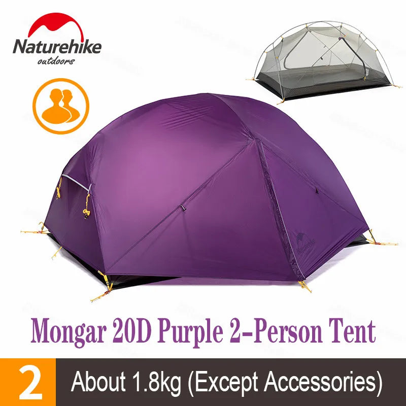 Naturehike Mongar 2 Camping Tent Double Layers 2