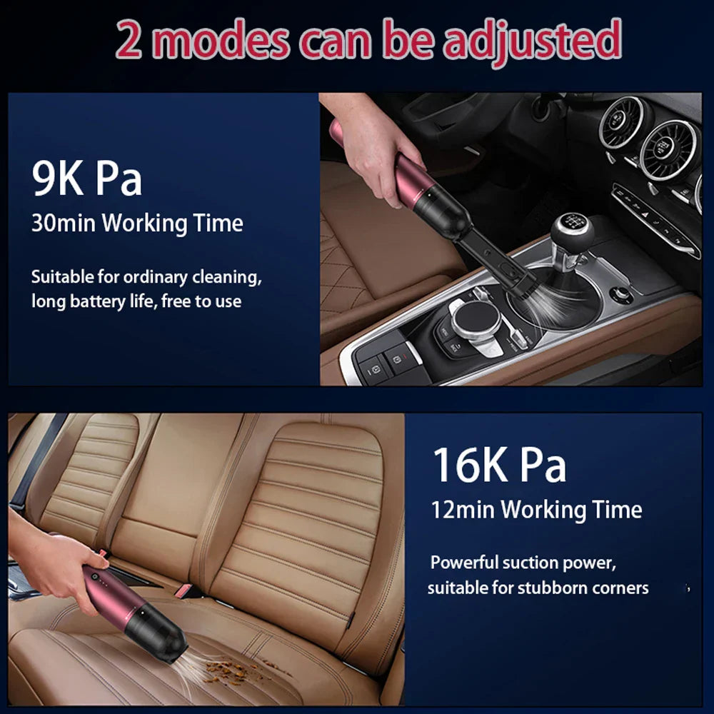 Mini Wireless Car Vacuum Cleaner Cordless Powerful Household