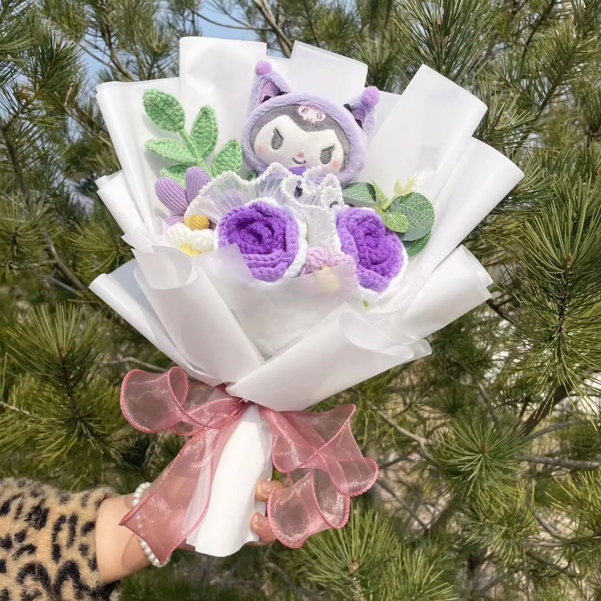 Kawaii Hello Kitty Cat Plush Dolls Rose Soap