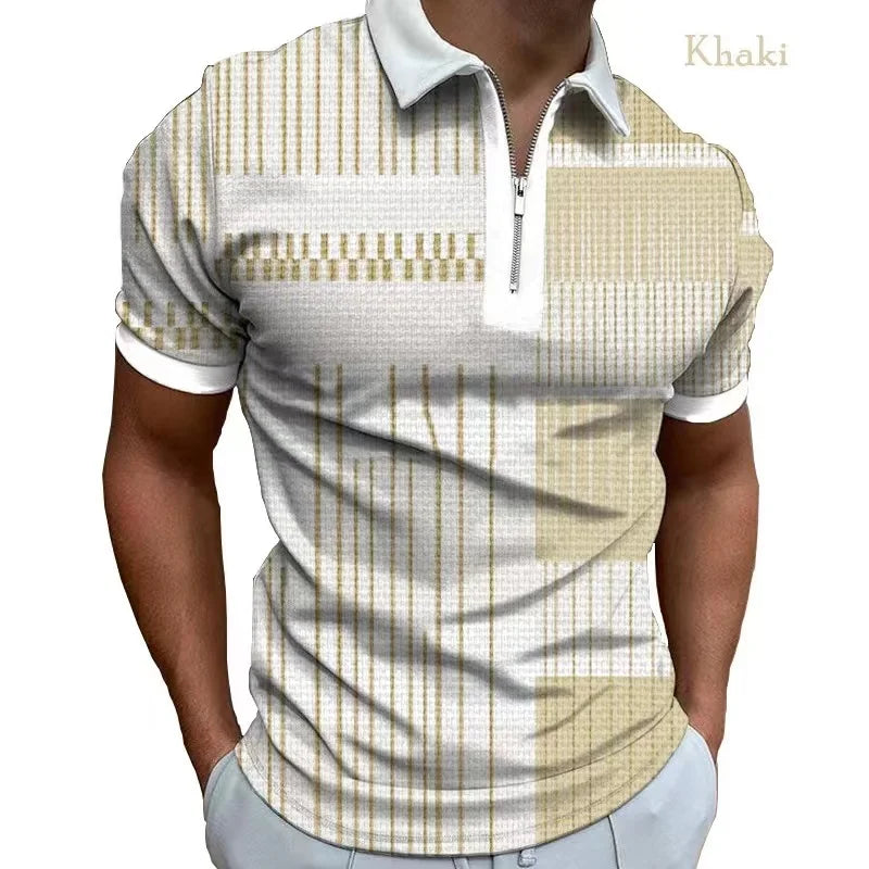 Men's new high-quality short-sleeved Polo shirt luxury casual