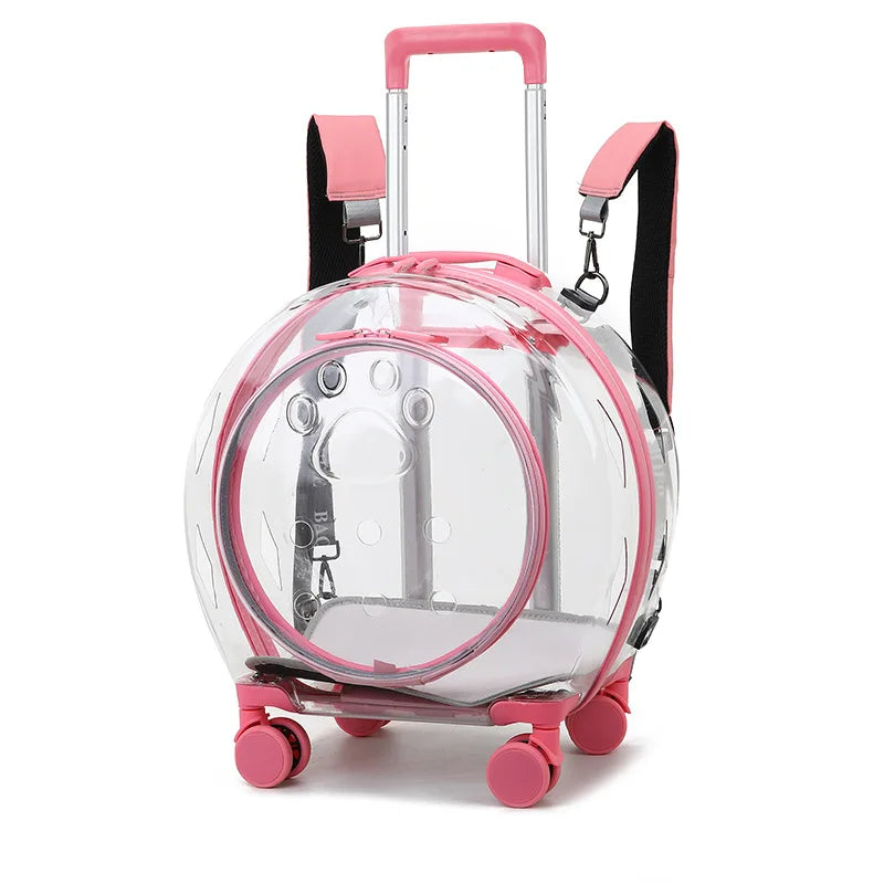 Pet Dog Cat Trolley Suitcase Luggage with Wheels