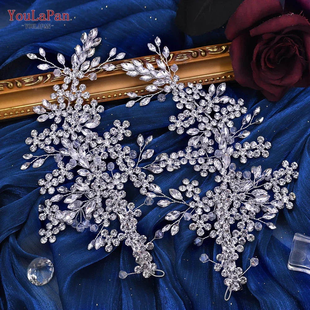 TOPQUEEN HP253 Luxury Crystal Wedding Hair Jewelry Bridal