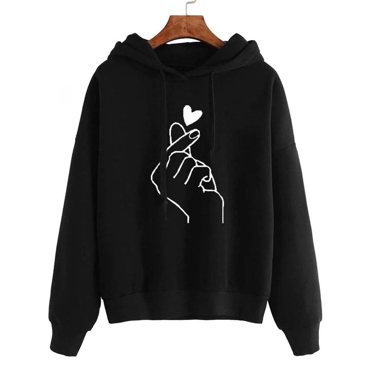 Plus Size Womens Fashion Long Sleeve Hoodie Sweatshirt