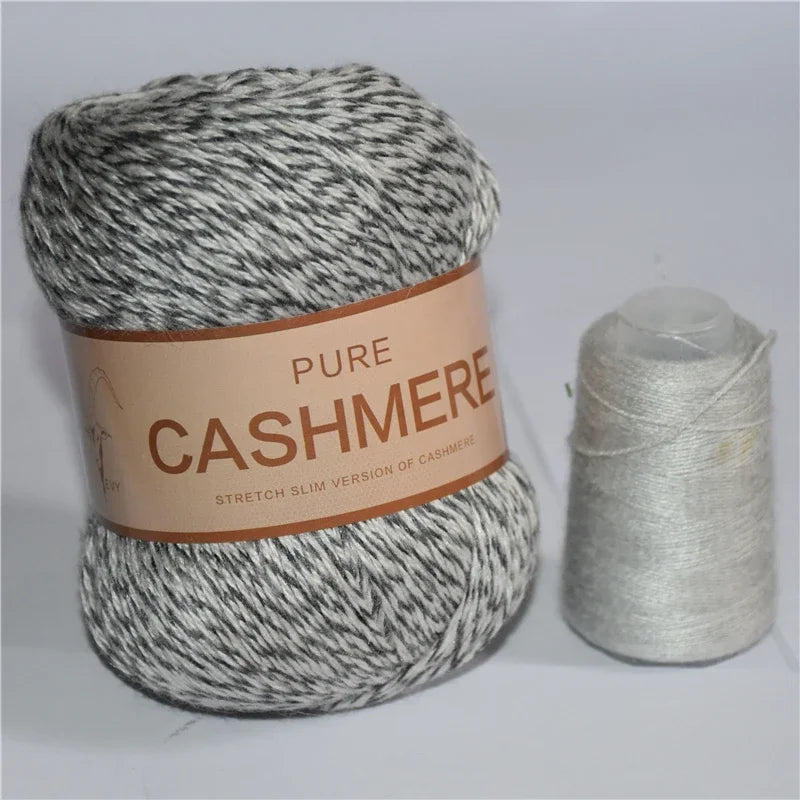 Pure Natural Mongolian Cashmere Yarn Crochet Lana para