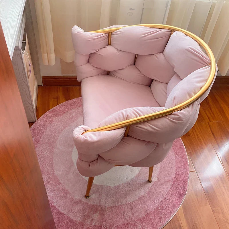 Nordic living room armchairs luxury design Single velvet