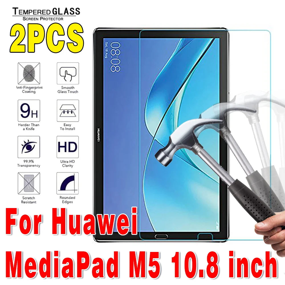 2Pcs Tempered Glass Tablet Screen Protector for Huawei