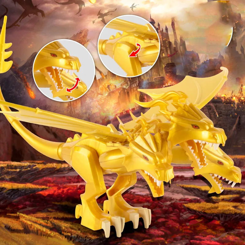 2023 MOC 18cm GodAzillas King Ghidorah Three Head