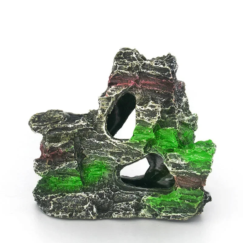 Mountain Landscape Architecture Aquarium Resin Decor Aquarium Rock