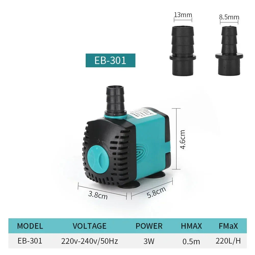 Submersible Water Pump Aquarium Accessories Fish Tanks and