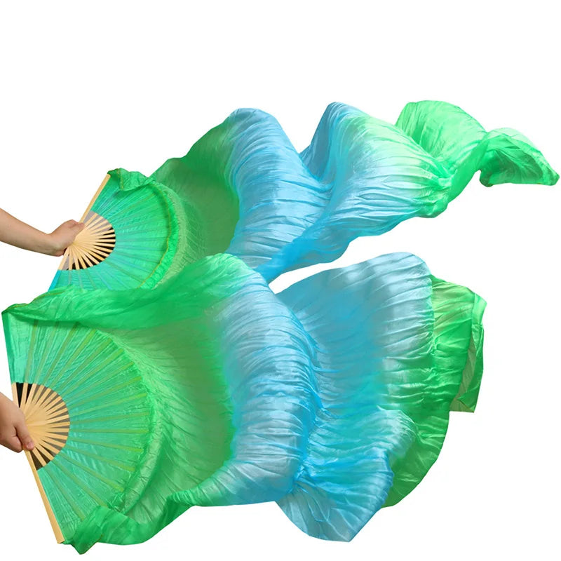 Belly Dance Fan 100% Real Silk Veils 1pc