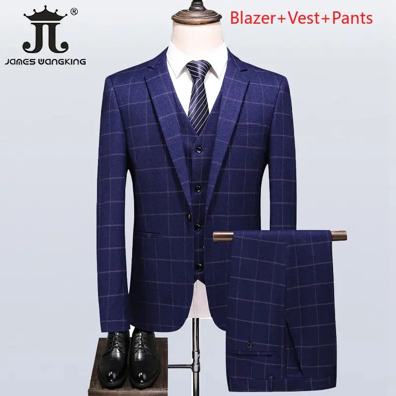 S-5XL ( Blazer + Vest + Pants )