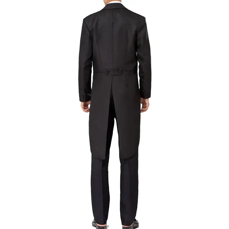 New Men's Tuxedo Suits Set Classic Formal Tailcoat