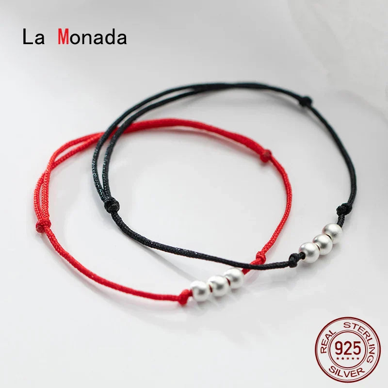 La Monada 14-20cm Frosted Bead Red Thread For