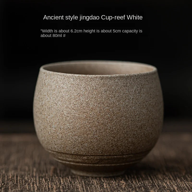 Japanese Style Handmade Stoneware Tea Cup Kung Fu