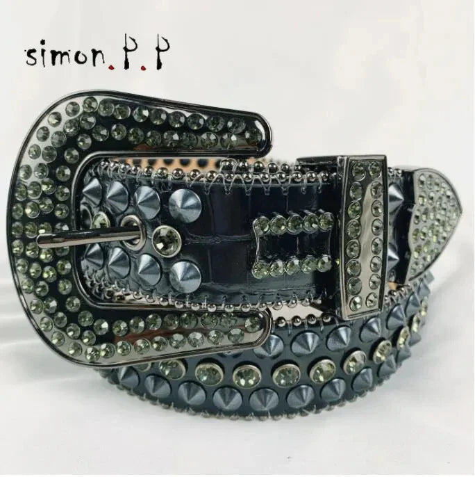 2024 Luxury Strap Men Women Rhinestones Belt Western